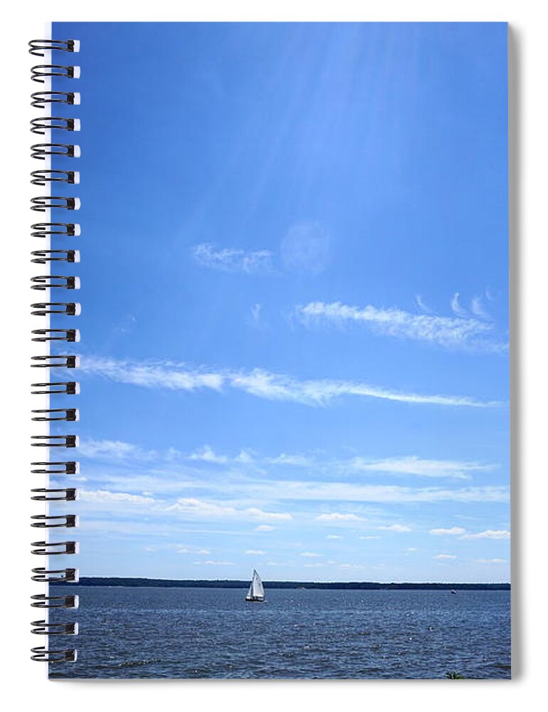 Lake Spiral Notebook featuring the photograph Sailboat by Jimmy Clark