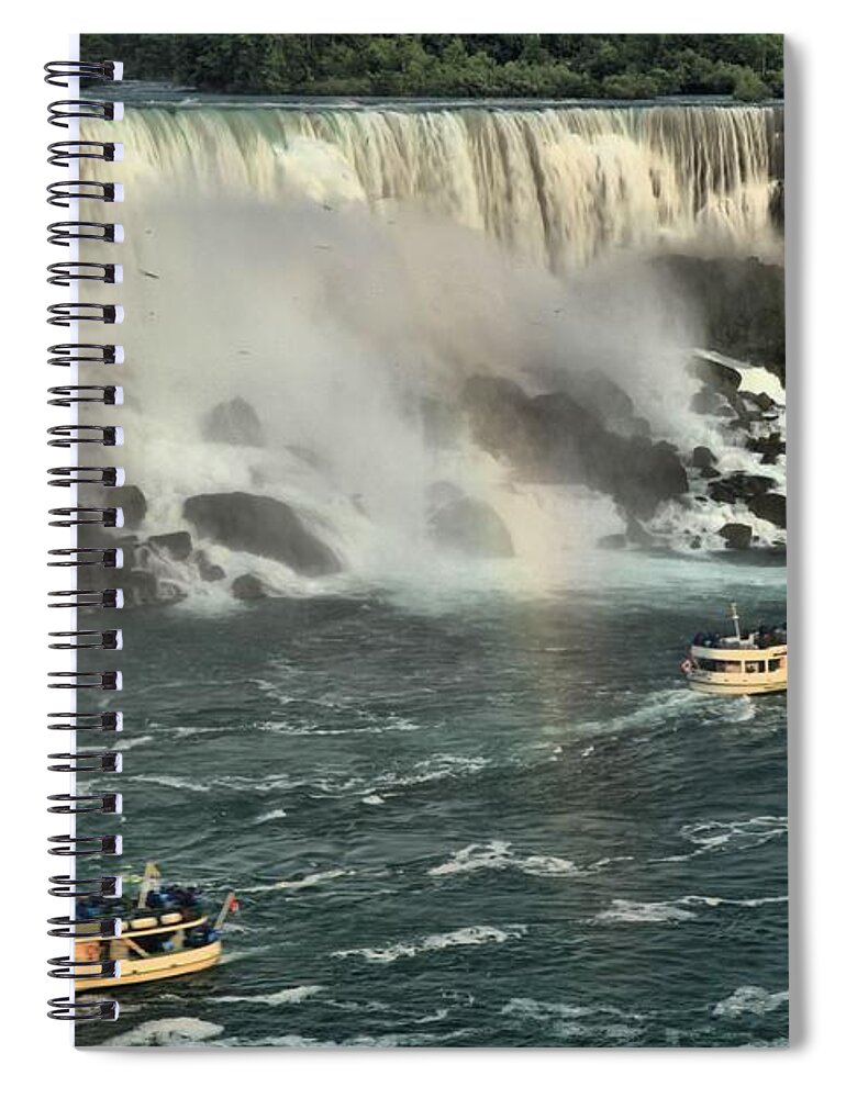 Niagara Falls State Park Spiral Notebook featuring the photograph Sailing Into The Mist by Adam Jewell
