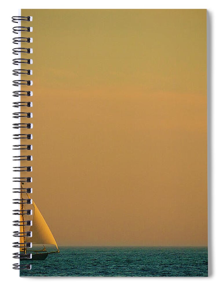Boat Spiral Notebook featuring the photograph Sails by Sebastian Musial