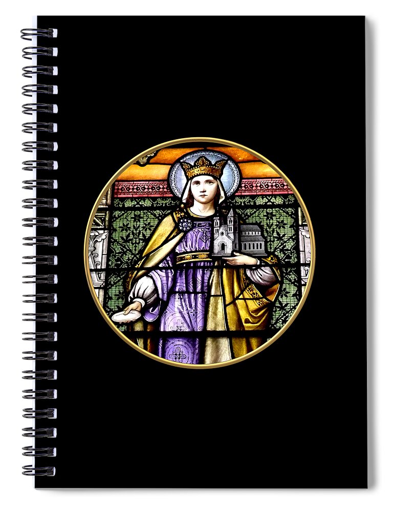 Stained Glass Windows Spiral Notebook featuring the photograph Saint Adelaide Stained Glass Window in the Round by Rose Santuci-Sofranko