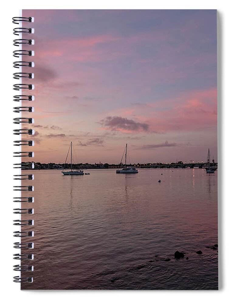 Sunrises Spiral Notebook featuring the photograph Saint Augustine, Florida's Matanzas River Sunrise by DB Hayes