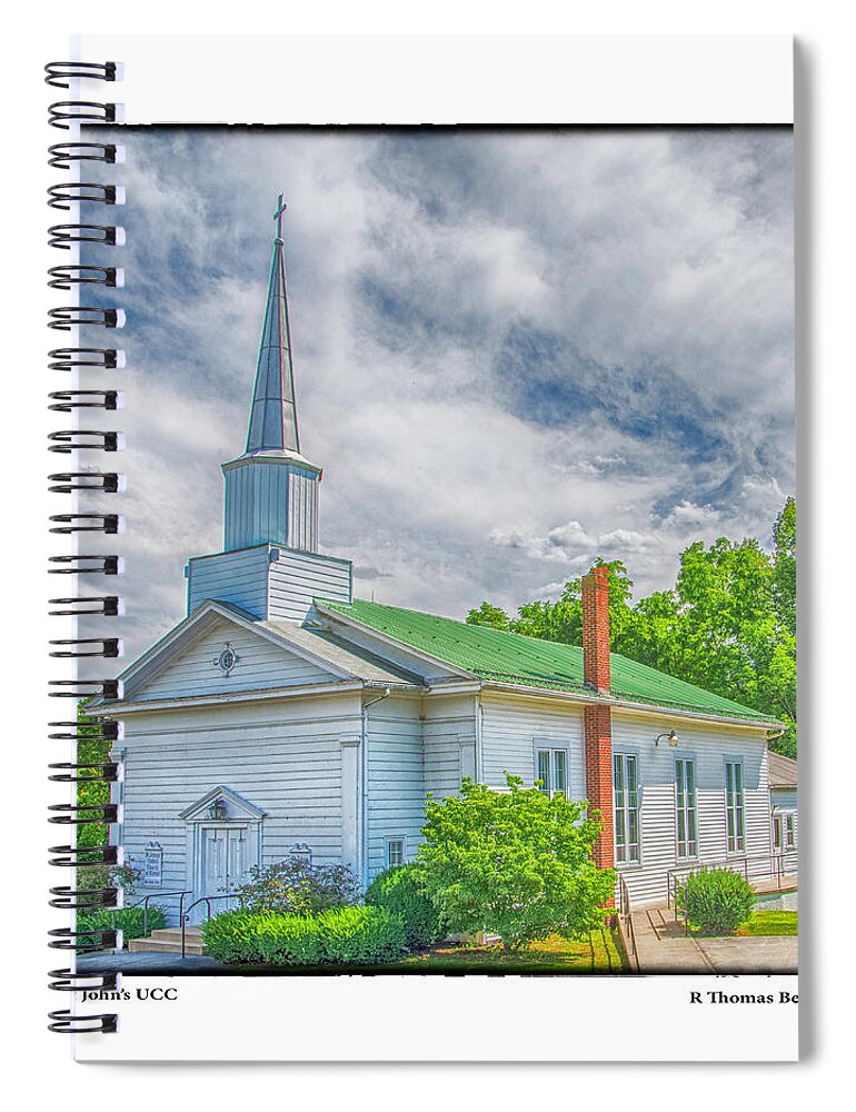 Churches Spiral Notebook featuring the photograph Saint John's UCC by R Thomas Berner