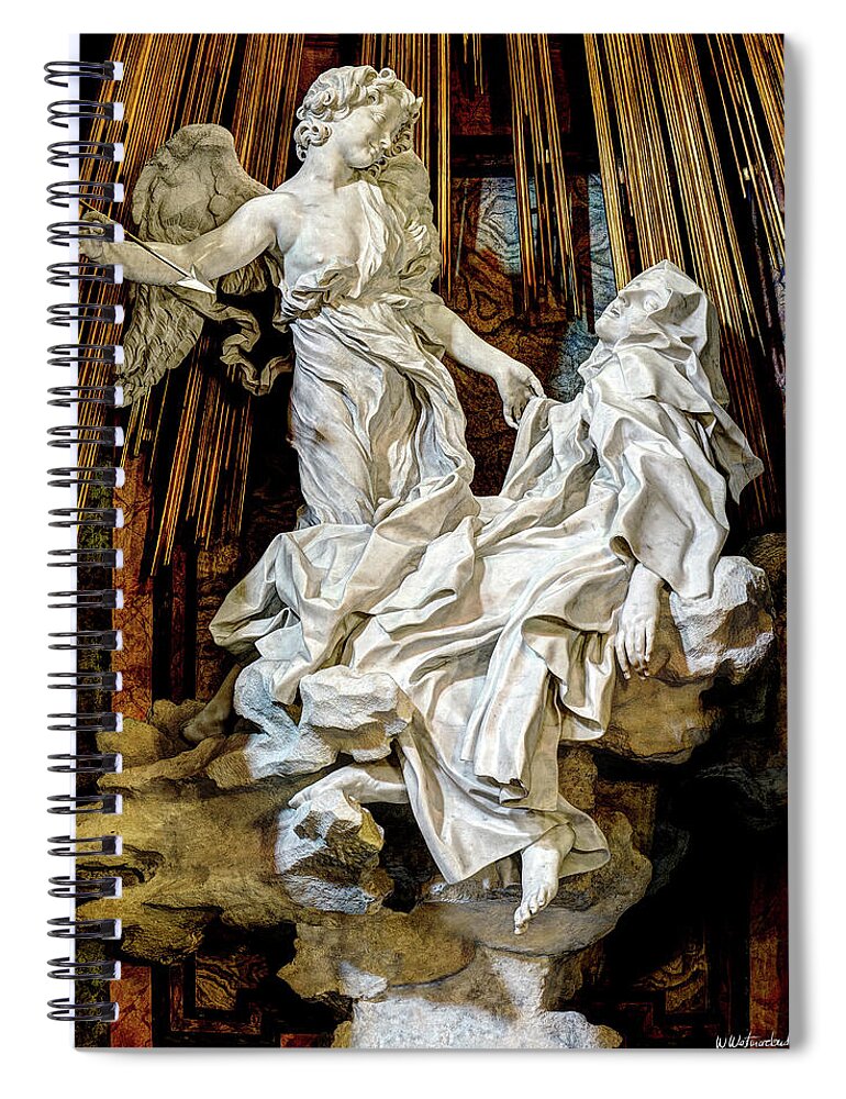 Ecstasy Of Saint Teresa Spiral Notebook featuring the photograph Saint Teresa by Bernini by Weston Westmoreland