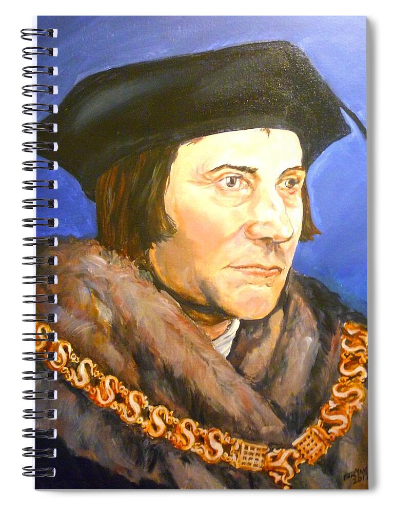 Lawyer Spiral Notebook featuring the painting Saint Thomas More by Bryan Bustard