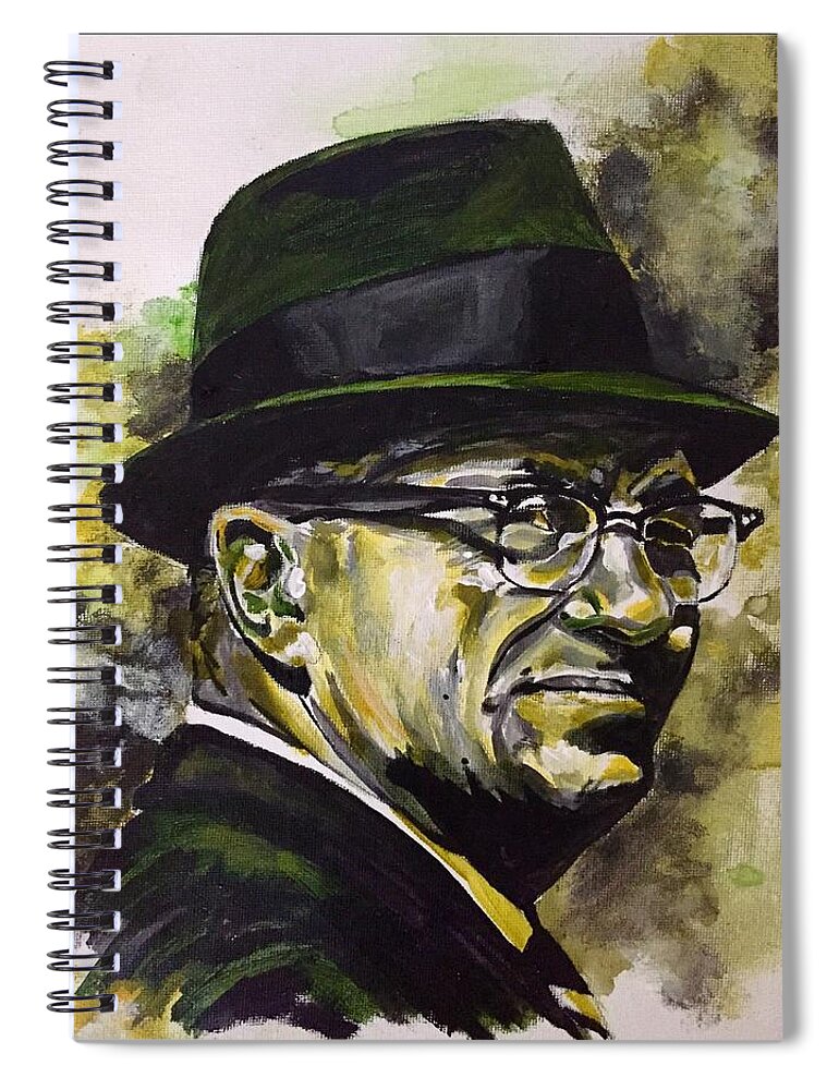 Lombardi Spiral Notebook featuring the painting Saint Vince by Joel Tesch