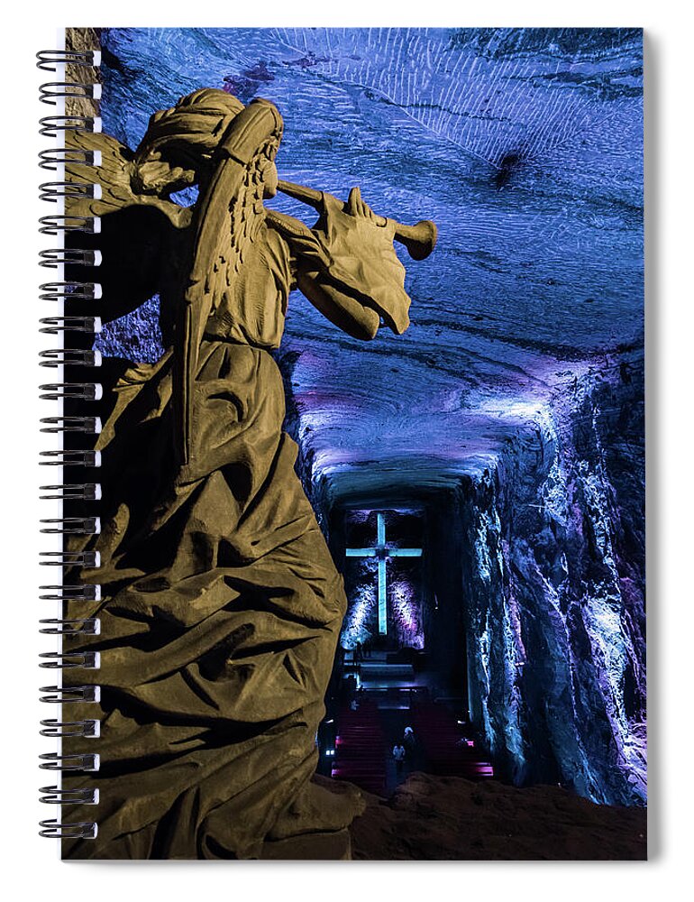 Church Spiral Notebook featuring the photograph Salt Cathedral of Zipaquira by Jaime Mercado