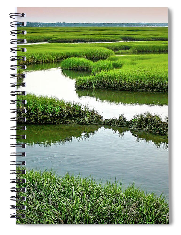 Salt Marsh Spiral Notebook featuring the photograph Salt Marsh by Jim Gillen