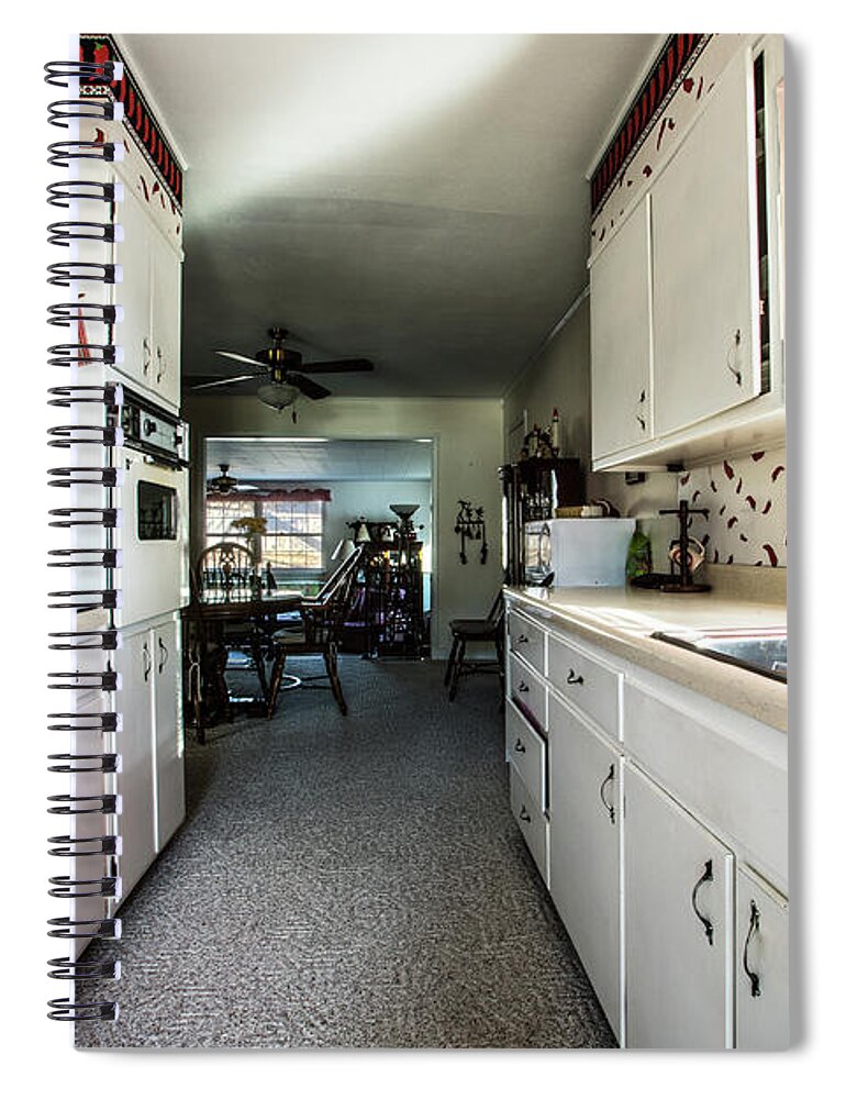 Real Estate Photography Spiral Notebook featuring the photograph Sample Galley Kitchen - 908 by Jeff Kurtz