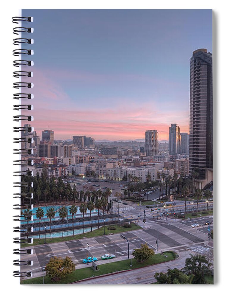 San Diego Spiral Notebook featuring the photograph San Diego Skyline by Paul Schultz