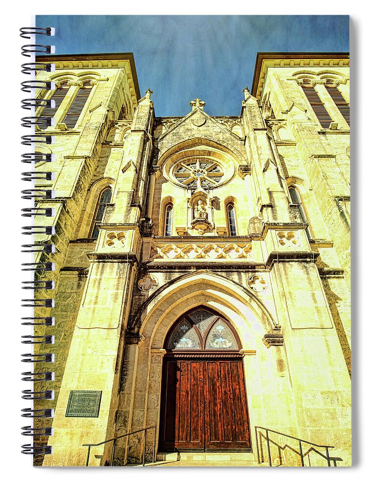 San Fernando Cathedral Spiral Notebook featuring the photograph San Fernando Cathedral 3 by Judy Vincent