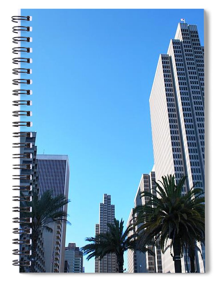 City Spiral Notebook featuring the photograph San Francisco Embarcadero Center by Matt Quest