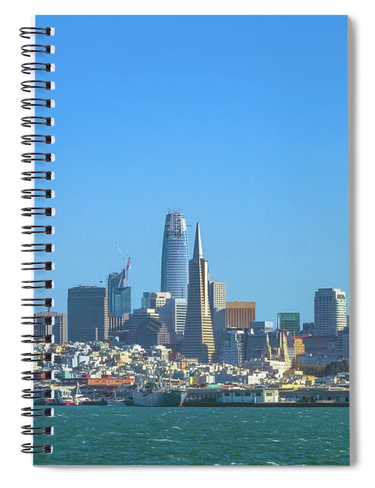 San Francisco Skyline 2017 Spiral Notebook featuring the photograph San Francisco Skyline 2017 by Bonnie Follett