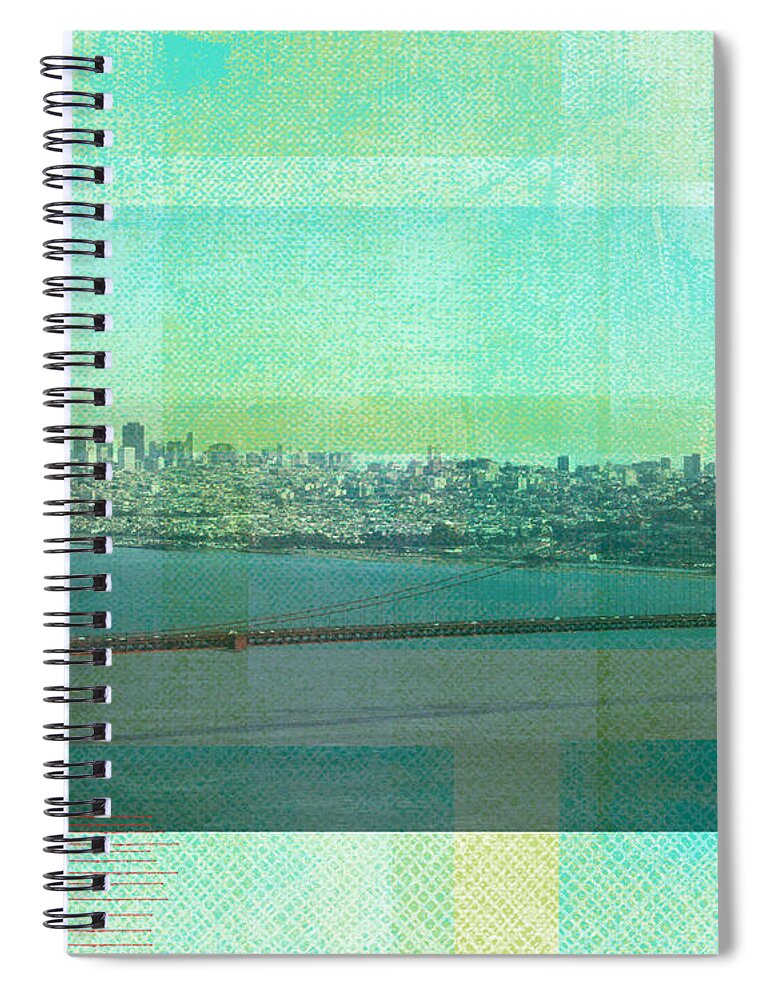 San Francisco Spiral Notebook featuring the painting San Francisco Spring- Abstract Ar by Linda Woods