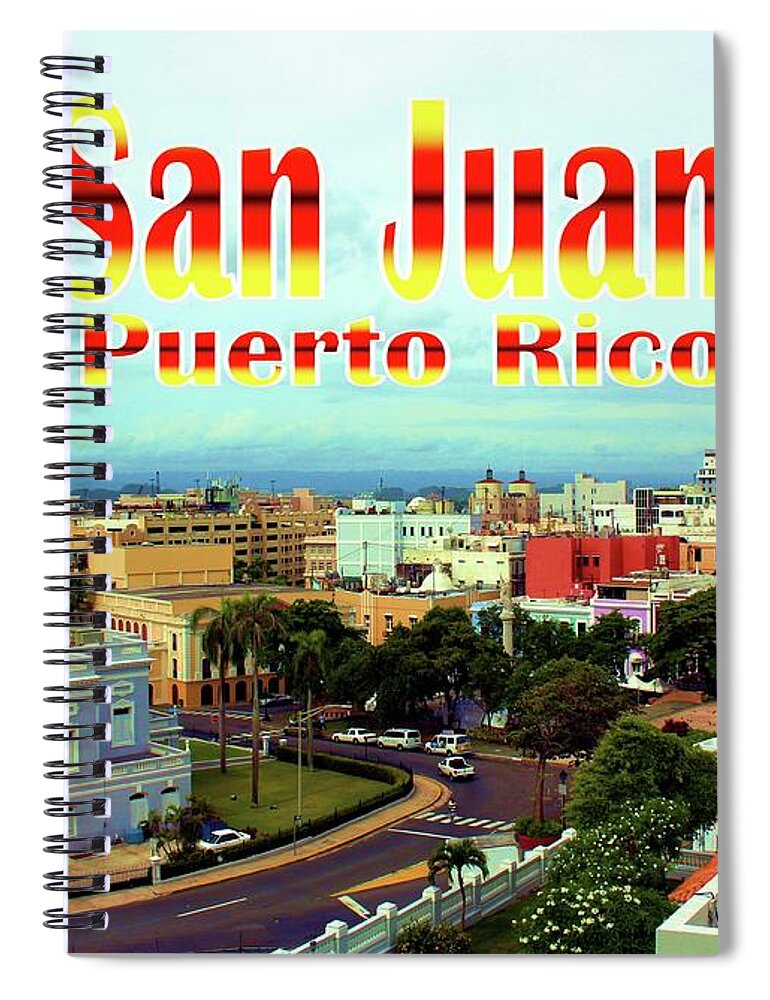 Postcard Spiral Notebook featuring the photograph San Juan Postcard by Robert Wilder Jr