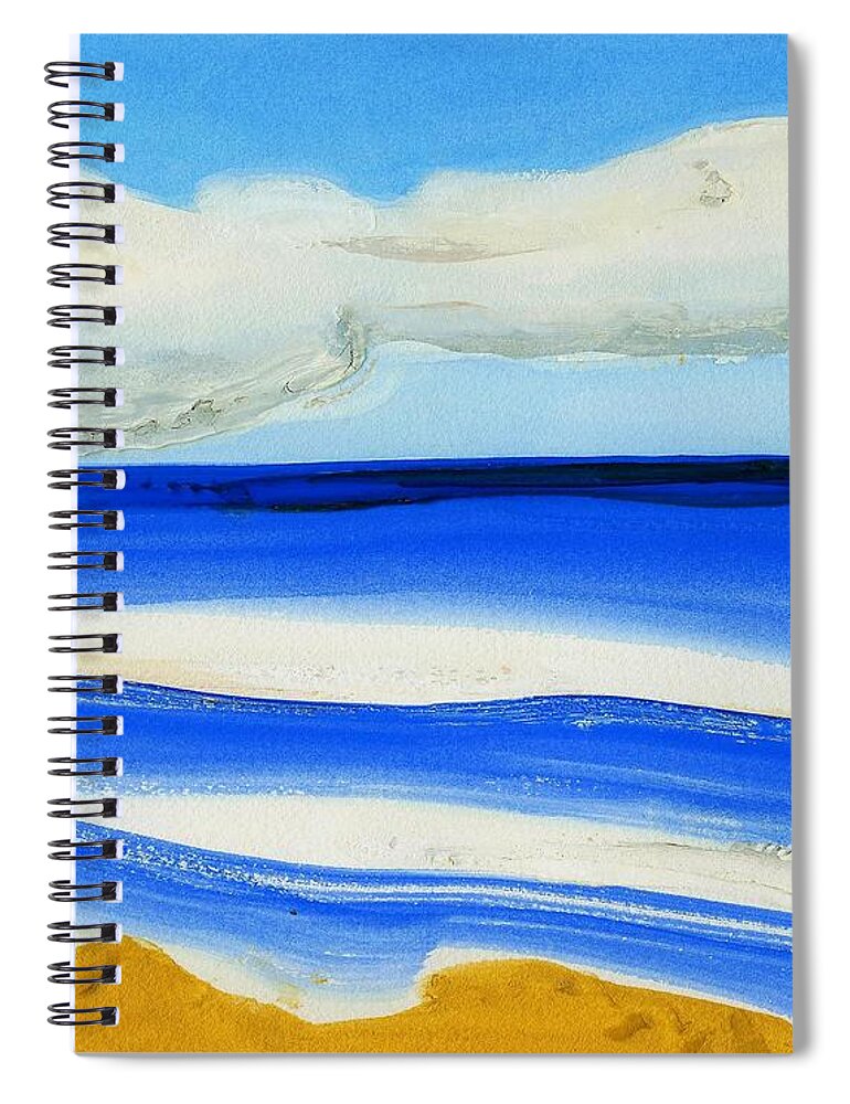 Seascape Spiral Notebook featuring the painting San Juan, Puerto Rico by Dick Sauer