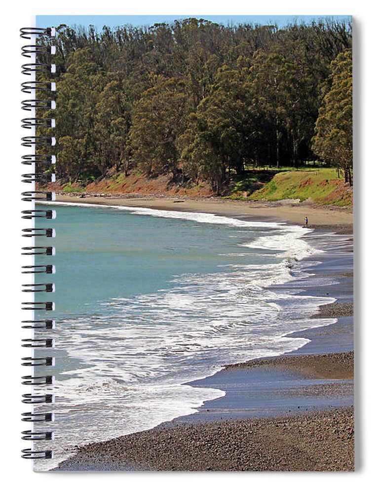 San Simeon Spiral Notebook featuring the photograph San Simeon Cove by Art Block Collections