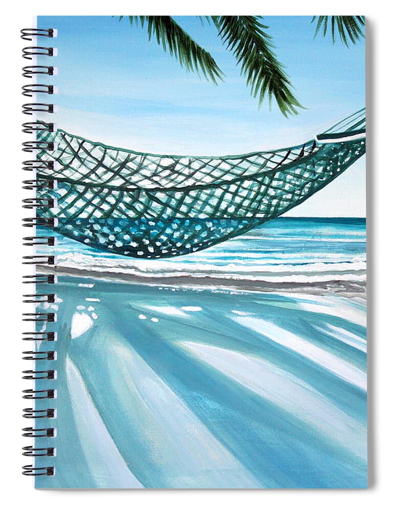 Landscape Spiral Notebook featuring the painting Sand and Shadows by Elizabeth Robinette Tyndall