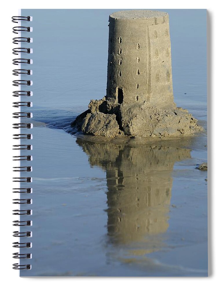 Sand Castle Spiral Notebook featuring the photograph Sand Castle Island and Reflection by Bradford Martin