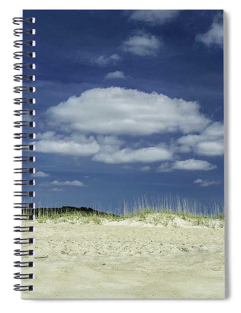 Sea Spiral Notebook featuring the photograph Sand Grass and Sky by WAZgriffin Digital