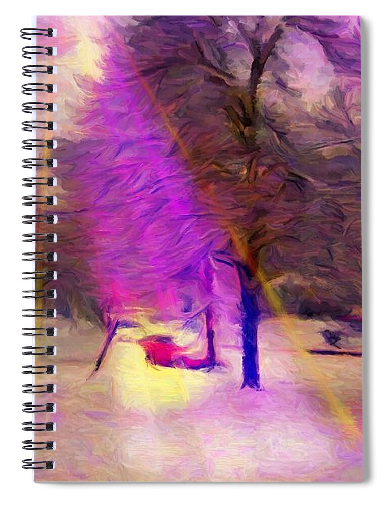 Fantastic Spiral Notebook featuring the digital art Sandburg Drive by Caito Junqueira