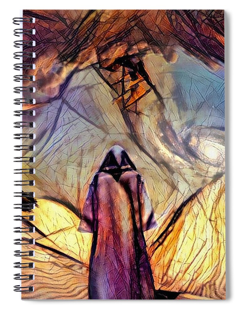 Sailing Spiral Notebook featuring the digital art Sands of Time by Bruce Rolff