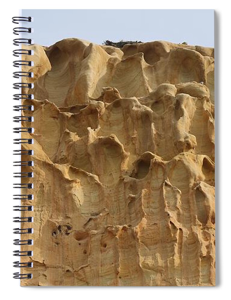 Sandstone Spiral Notebook featuring the photograph Sandstone Cliff - 3 by Christy Pooschke