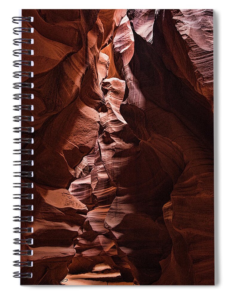 Antelope Canyon Spiral Notebook featuring the photograph Sandstone Curves by Erika Fawcett