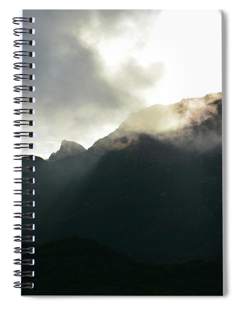 California Spiral Notebook featuring the photograph Sandstone Peak Ray of Light by Kyle Hanson