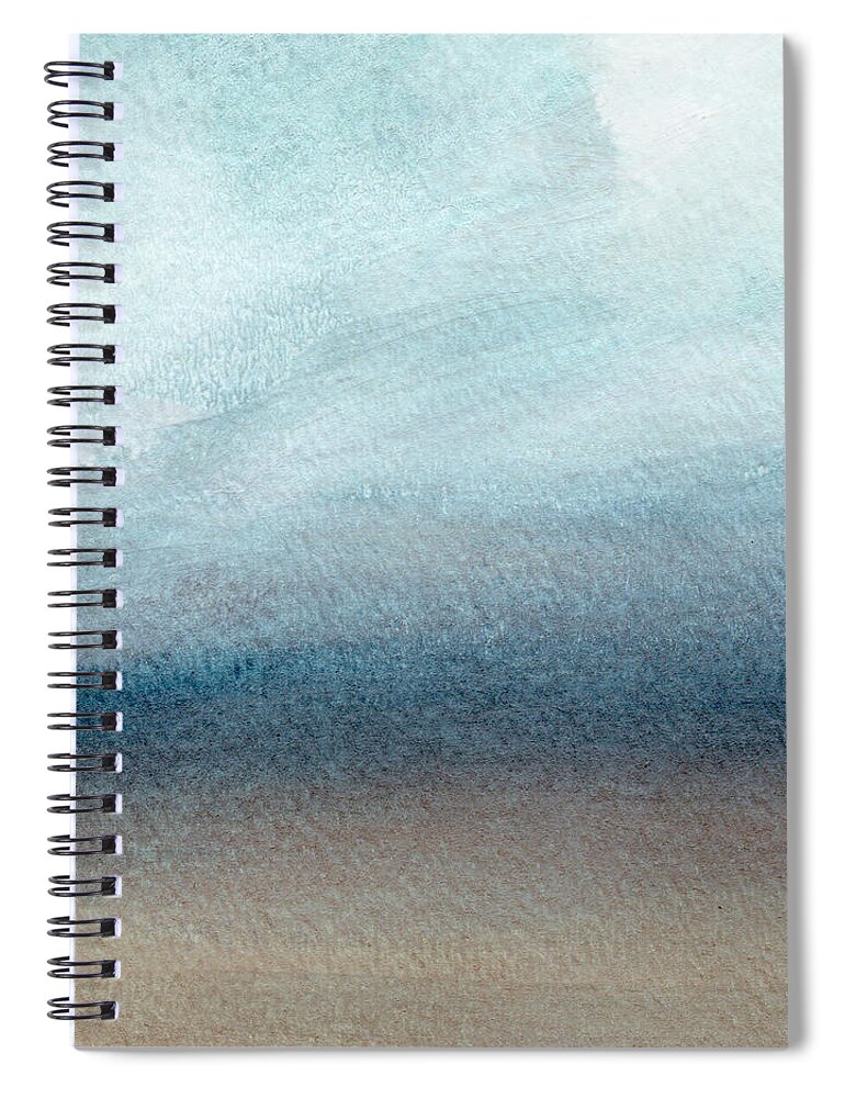 Beach Spiral Notebook featuring the painting Sandy Shore- Art by Linda Woods by Linda Woods