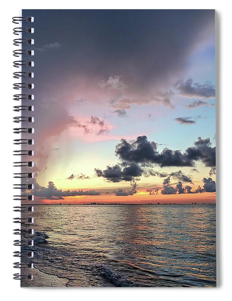 Sunrise Spiral Notebook featuring the photograph Sanibel Island Sunrise by Jeff Breiman