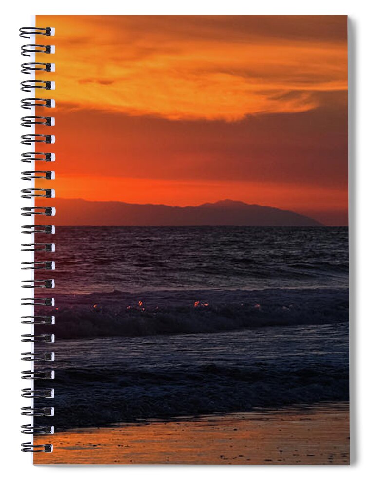 Newport Beach Spiral Notebook featuring the photograph Santa Catalina Island Sunset by Kyle Hanson