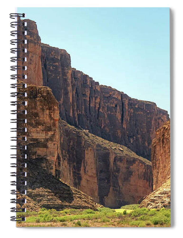 Big Bend National Park Spiral Notebook featuring the photograph Santa Elena Canyon by Sylvia J Zarco