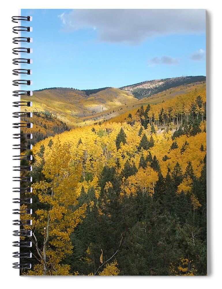  Spiral Notebook featuring the photograph Santa Fe Autumn View by Ron Monsour