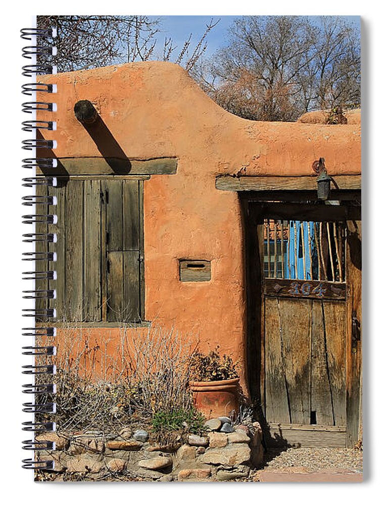 Door Spiral Notebook featuring the photograph Santa Fe Impression II by Teresa Zieba