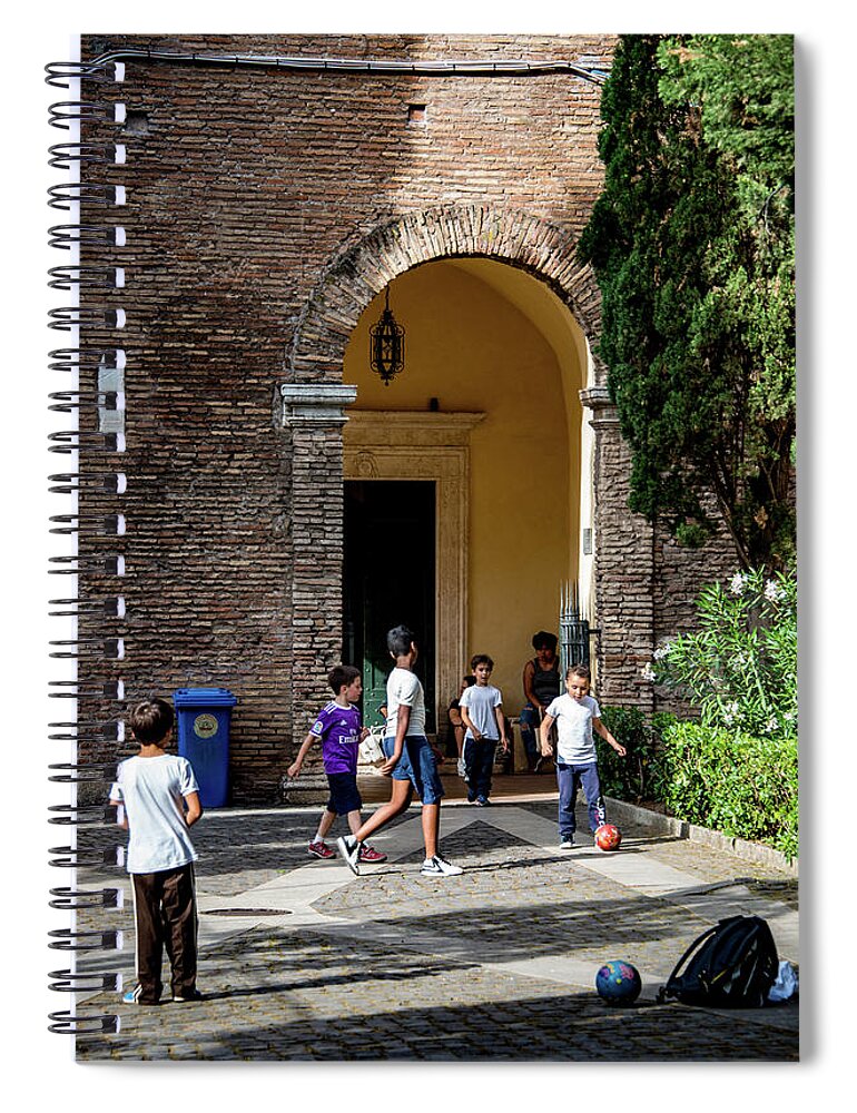 Basilica Di Sant'agnese Fuori Le Mura Spiral Notebook featuring the photograph Sant'Agnese Futball by Joseph Yarbrough