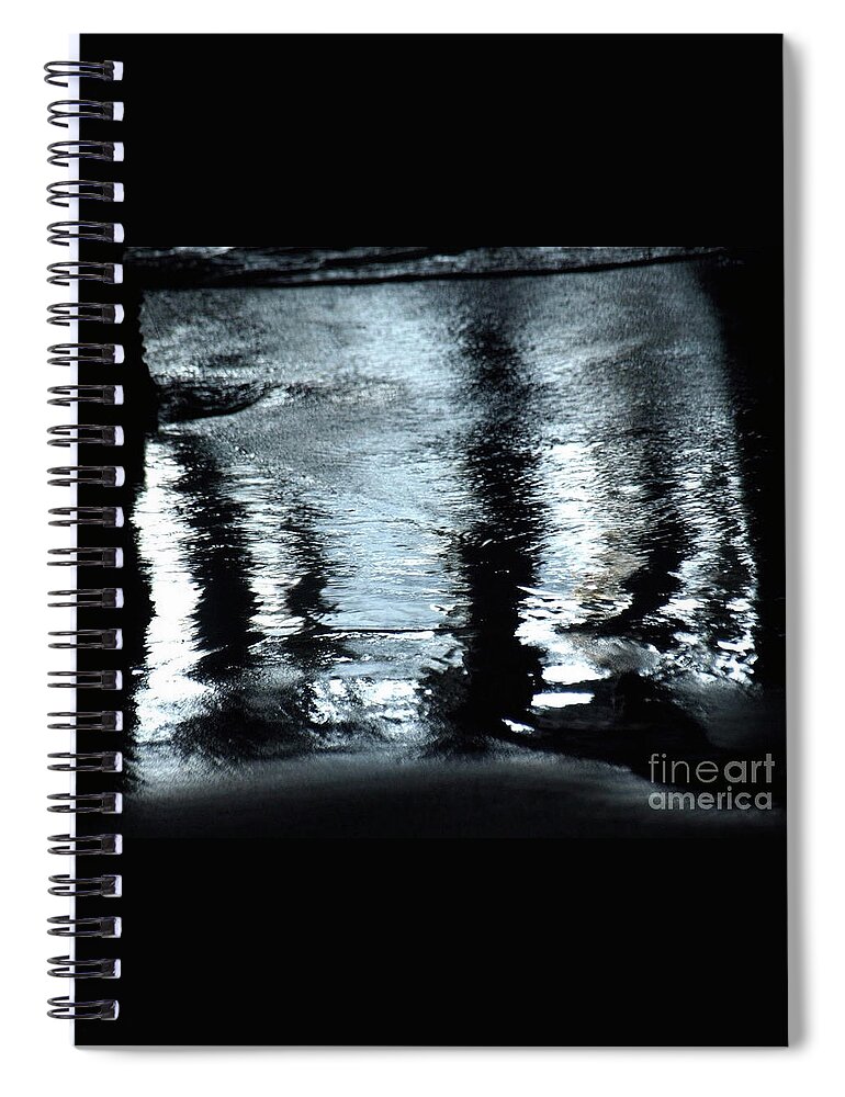 Water Reflection Spiral Notebook featuring the photograph SantaMonicareflection by Mary Kobet