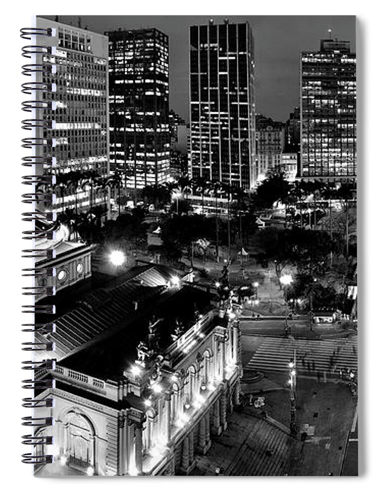 Sao Paulo Spiral Notebook featuring the photograph Sao Paulo Downtown - Viaduto do Cha and around by Carlos Alkmin
