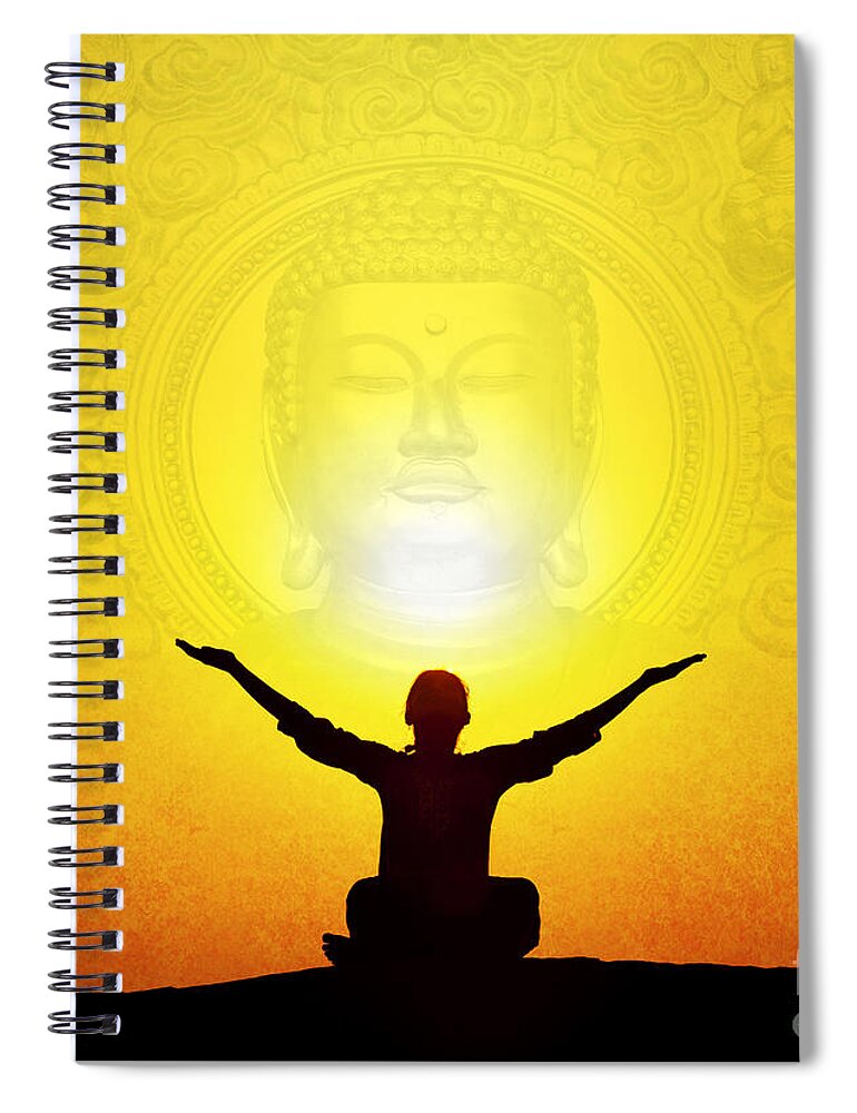 Ethnic Spiral Notebook featuring the photograph Sat Chit Ananda by Tim Gainey