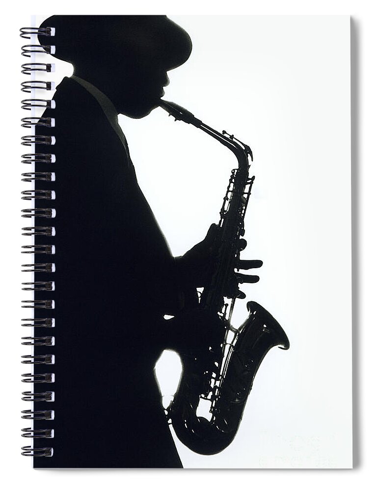 Sax Spiral Notebook featuring the photograph Sax 2 by Tony Cordoza
