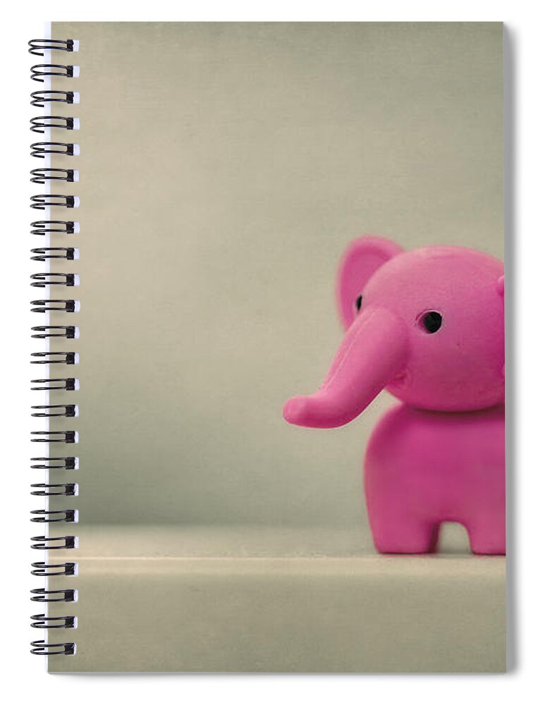 Elephant Spiral Notebook featuring the photograph Say Hello To My Little Friend by Evelina Kremsdorf
