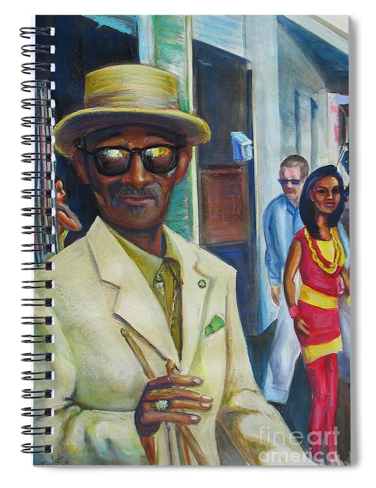 Mixed Media Spiral Notebook featuring the mixed media Say Uncle by Beverly Boulet
