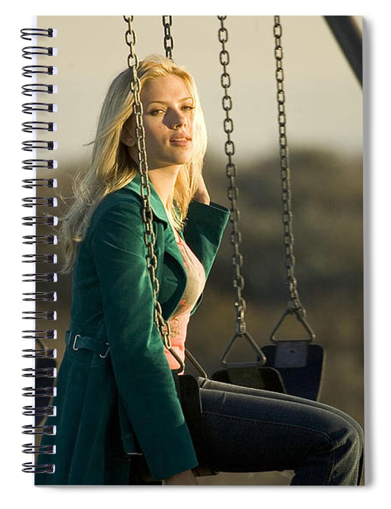 Scarlett Johansson Spiral Notebook featuring the photograph Scarlett Johansson by Jackie Russo