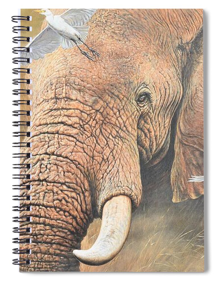  Spiral Notebook featuring the painting Scatter by Alan M Hunt