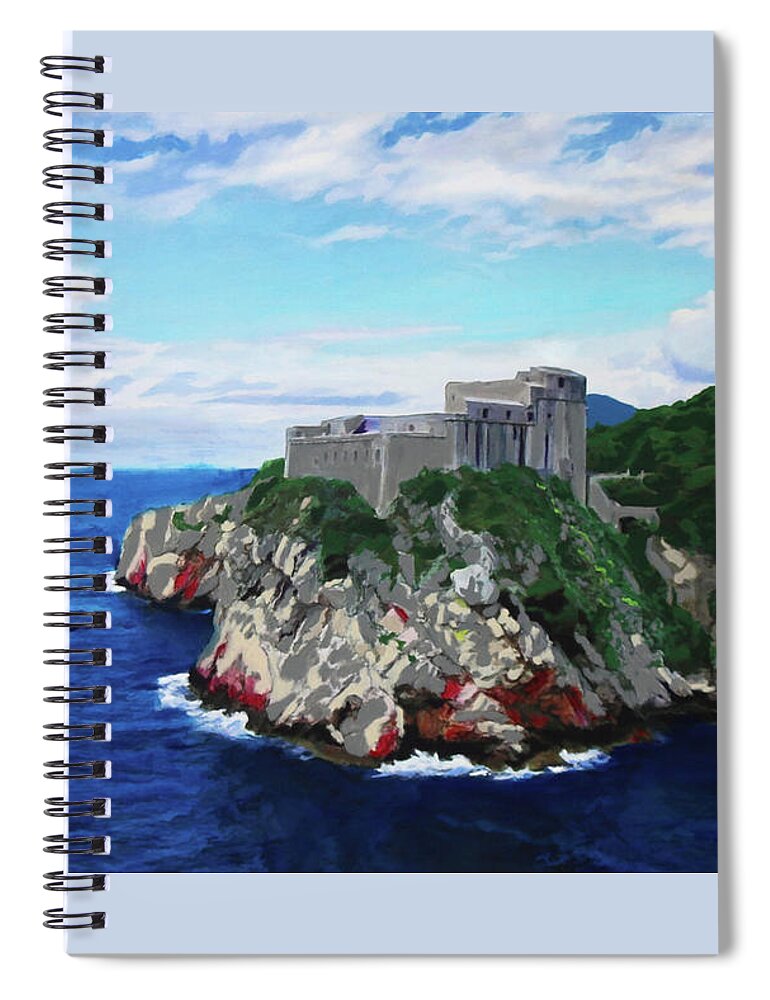 Game Of Thrones Spiral Notebook featuring the painting Game of Thrones Fort St Lawrence by Deborah Boyd