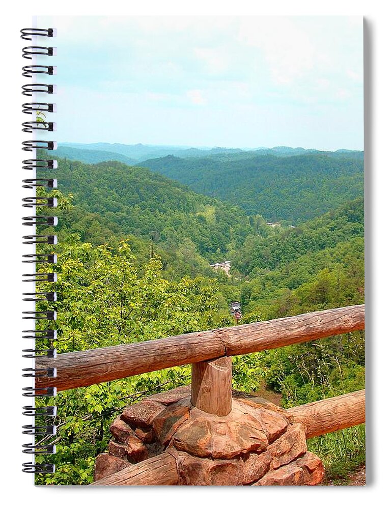 Red River Gorge Spiral Notebook featuring the photograph Scenic Overlook Red River Gorge KY by Stacie Siemsen