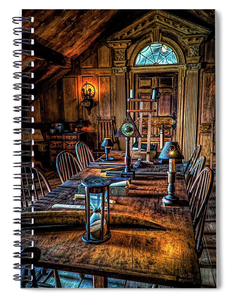 Beauport Spiral Notebook featuring the photograph Science room in Beauport by Lilia S