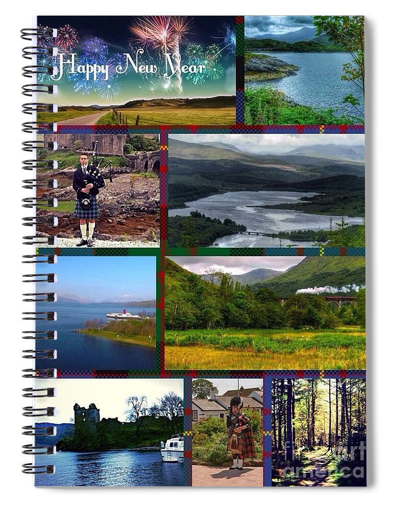 Hogmanay Spiral Notebook featuring the photograph Scottish Hogmanay New Year by Joan-Violet Stretch