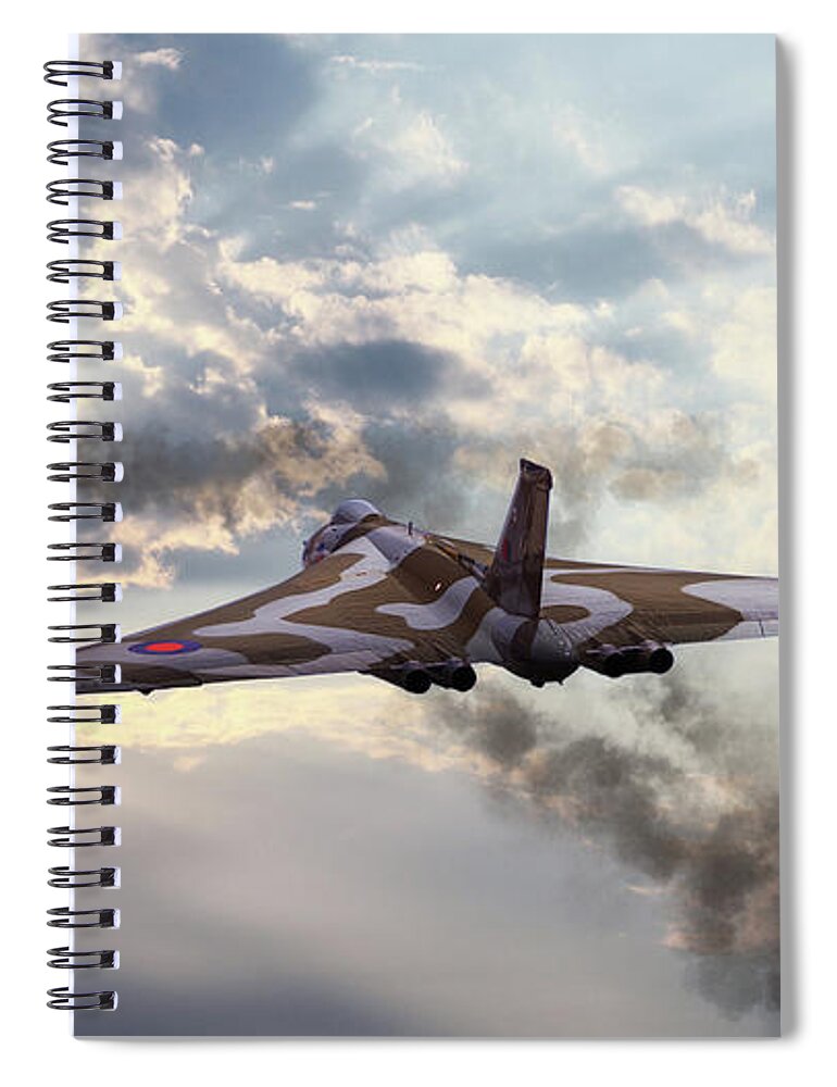 Avro Vulcan Bomber Spiral Notebook featuring the digital art Scramble The Bombers by Airpower Art