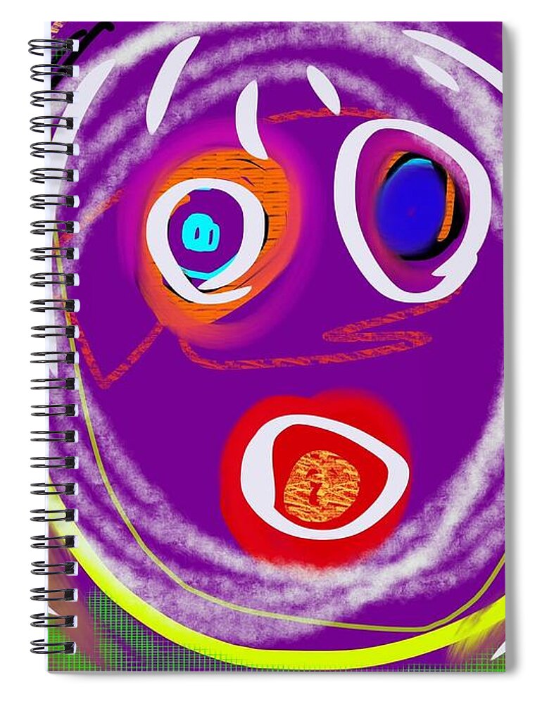 Susan Fielder Art Spiral Notebook featuring the digital art Screaming for Attention by Susan Fielder