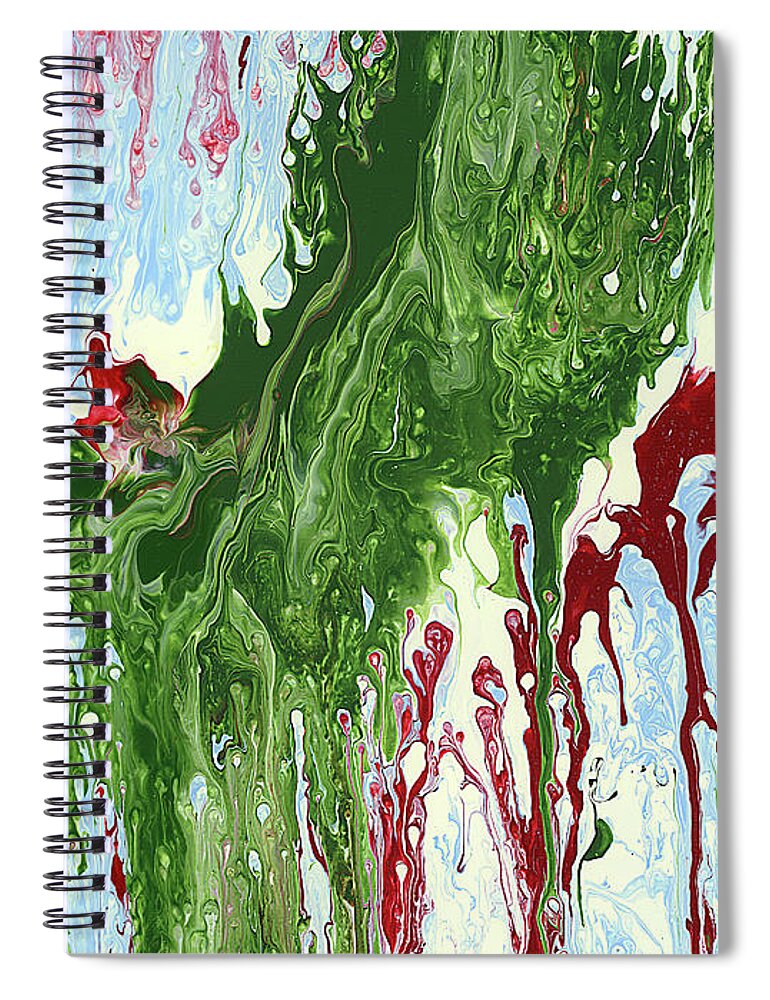 Abstract Spiral Notebook featuring the painting Screaming by Matthew Mezo